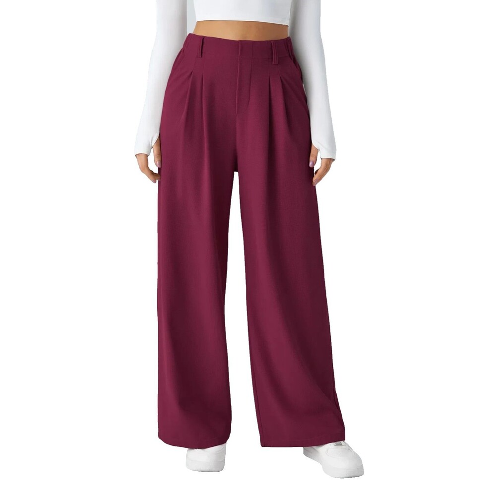 Halara Women's Flex High Waisted Pocket Wide Leg Waffle Pants Anemone Small NWT